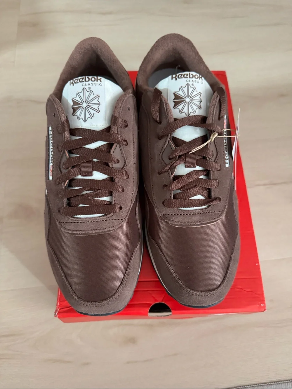 Reebok Classic Brown and White Nylon Sneaker - Picture 2 of 8